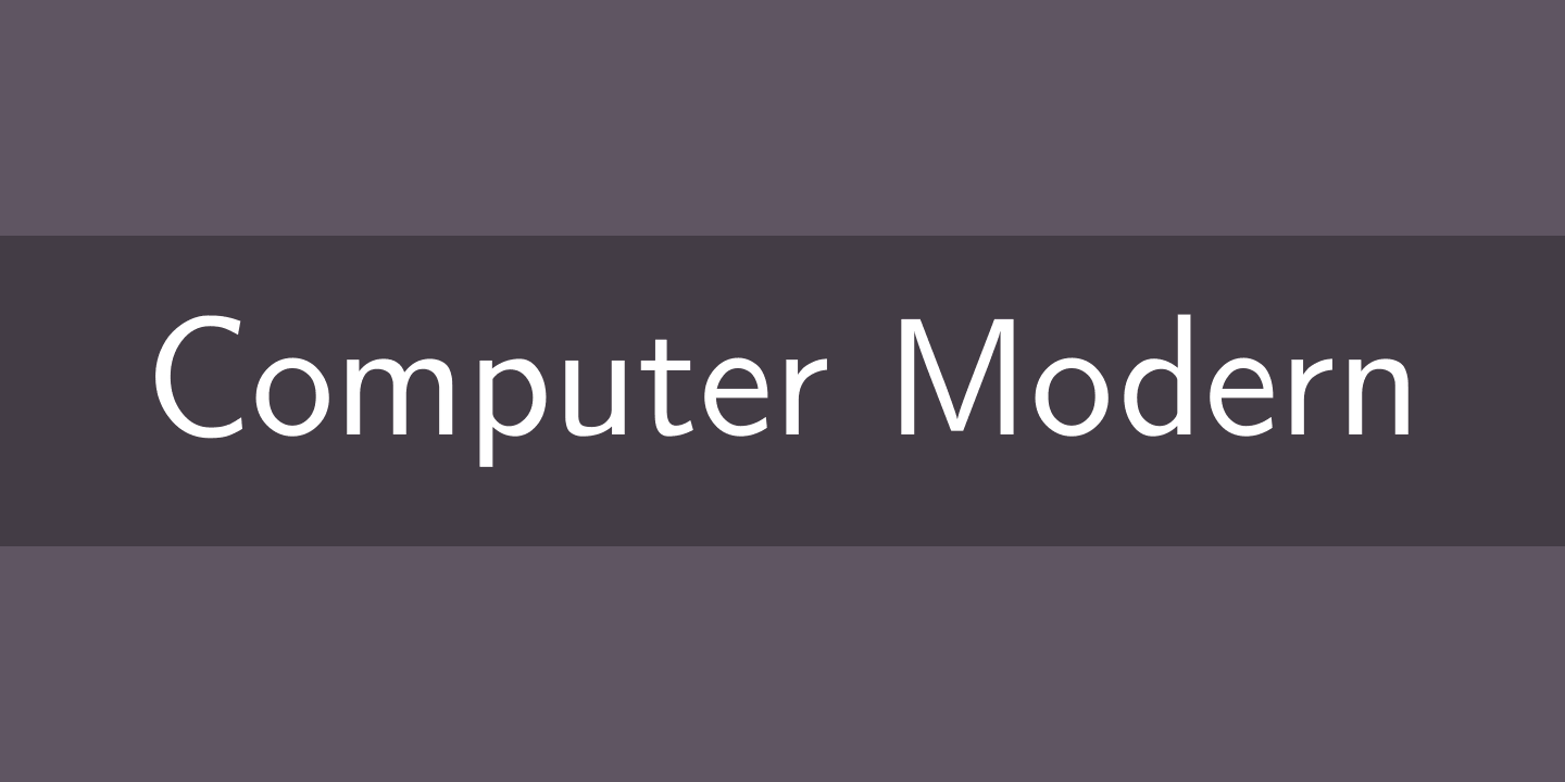Шрифт Computer Modern